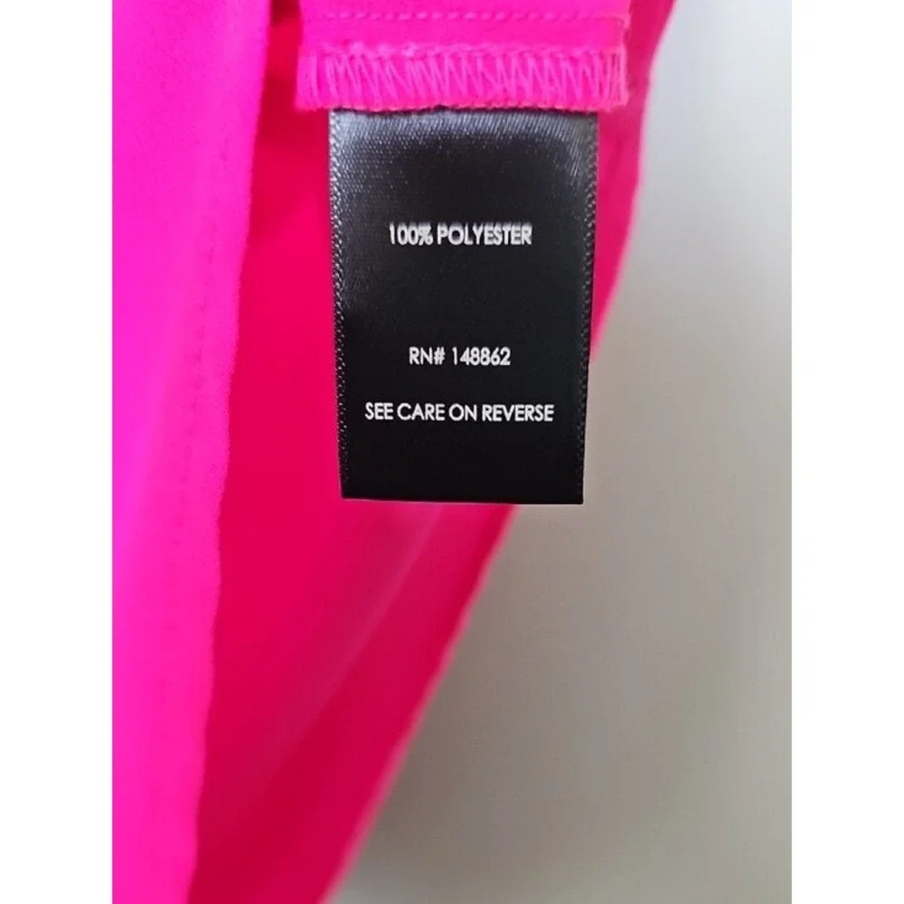 Torrid Harper Blouse Hot Pink Flutter Tulip Sleeve Chiffon V-Neck Size 0 XL
